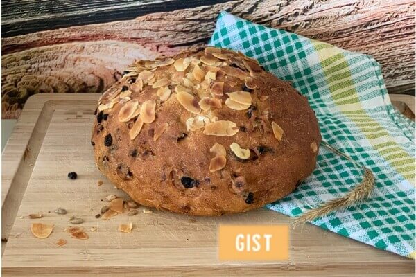  Rozijnen-notenbol bruin tarwe (gist)