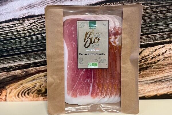 Italiaanse Prosciutto crudo (gerijpte rauwe ham).