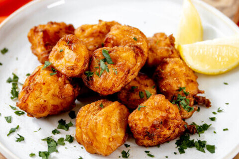 Gebakken Noorse kibbeling (duurzaam gevangen) met kruiden